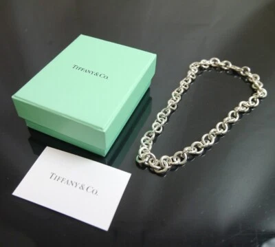 Autentica collana Tiffany & Co. girocollo ciambella argento sterling #8794 - Immagine 1 di 4