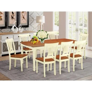 9 Pc Dining room set for 8- Dining Table and 8 Kitchen Chairs - Picture 1 of 4