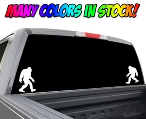 Sasquatch Bigfoot Window Decal x 2 Mirrored Pair 5 Inch Tall 28 Different Colors - Picture 1 of 4