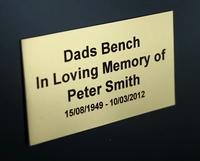 MEMORIAL PLAQUE TAG METAL LASER ENGRAVED SIGN SMALL SIZE 75MM X 40MM - image 1 of 4