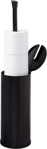 Easy Access Matte Black Toilet Paper Holder, Rustproof, Holds 3 Rolls Toilet - Picture 1 of 7