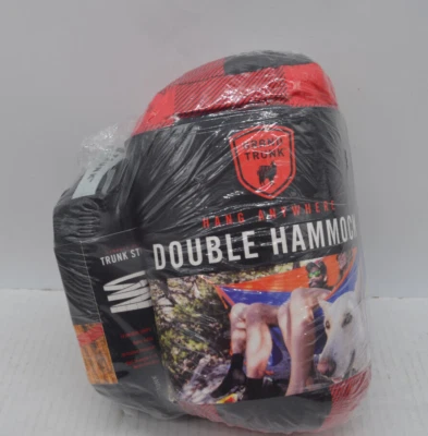 Grand Trunk Double hammock with hanging trunk straps plaid New parachute nylon - Image 1 of 2