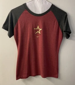Nike Houston Astros MLB Baseball Brick Red Star T-Shirt Women’s Medium - Picture 1 of 3