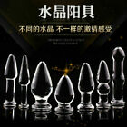 SMALL MEDIUM LARGE GLASS BUTT_PLUG ANAL_TOY 7 SIZES Clear