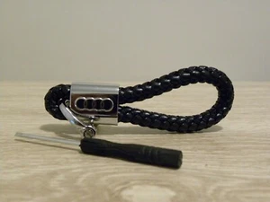 Audi Key Ring Leather and Metal Alloy - Picture 1 of 3