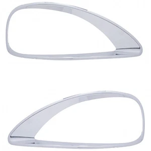 Freightliner Columbia Headlight Bezel Set Left & Right Chrome Plastic - Picture 1 of 2