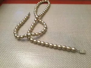 Vintage Taxco Mexiko Sterlingsilber Kugel Perlen Halskette 24 1/2 Zoll - Bild 1 von 8