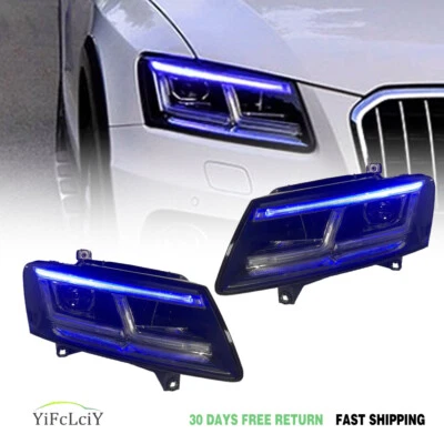 Full LED Headlight For Audi Q5 2009-2017 Turn Signal Sequential Animation Lamp Foto 1 de 4