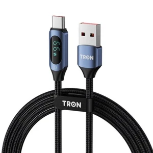 Cable de carga trenzado con pantalla digital TRON USB A-C 6A | 5 PIES - Imagen 1 de 13