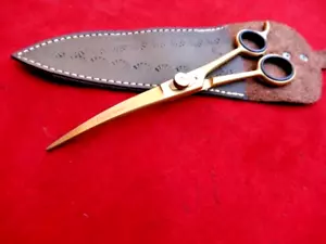 Right Hand_GOLDISH Pet 7.5" Scissors dog/cat grooming_DOWNWARD CURVED - Bild 1 von 11
