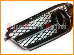 2008-2011 M-BENZ W204 C63AMG Sedan Only Matte Black 1 Fin Mesh Front Grille - Picture 1 of 2