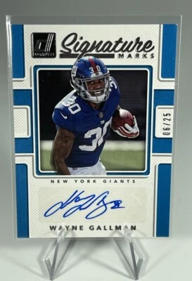 2017 Panini Donruss Signature Marks SM-WGM Wayne Gallman Auto /25 - Image 1 of 2