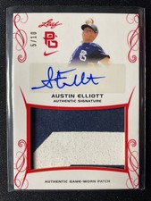 2017 Leaf Perfect Game Austin Elliott Autographed Patch Red #5/10!!!