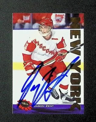 Jason Zent Islanders Autographed 1994 Classic #117 w/COA 020225DMCD22 - Image 1 of 2