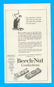 Pubblicità caramelle gomma da masticare noce faggio 1924 confezioni antiche Canajoharie N.Y. - Foto 1 di 3