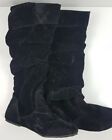 Blue Crush Spring/Fall Faux Suede Boots Flats Women's Size 8 Black 