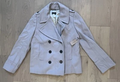 NOVO* J. Casaco de lã CREW Harbor ervilha com pedra creme marfim branco Thinsulate tamanho 10 - Imagem 1 de 4