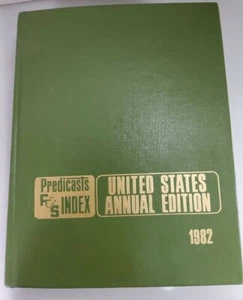 predicasts index united states annual edition 1982 used book good Condition  - Picture 1 of 8