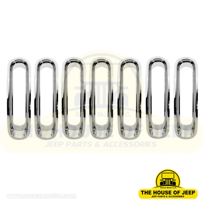 Juego de insertos de rejilla Rugged Ridge, cromo; Jeep Wrangler JK 2007-2010 Foto 1 de 1