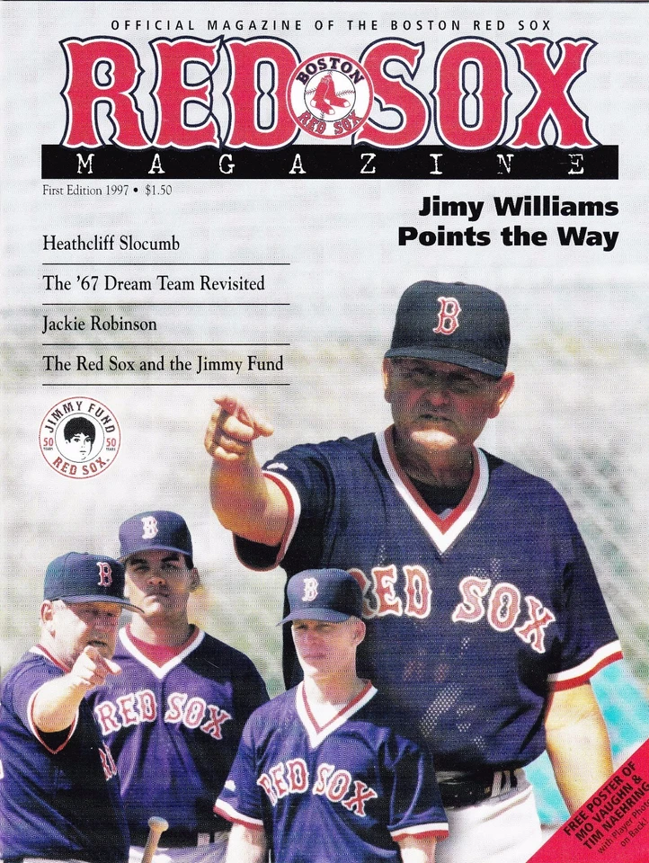 1997 BOSTON RED SOX 1ST EDITION BASEBALL PROGRAM JIMMY WILLIAMS ON COVER - Image 1 of 1
