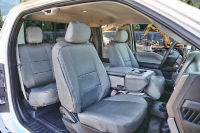 CUSTOM FIT CANVAS FRONT & REAR SEAT COVERS for the 2010 Ford F-150 Ext Cab - Image 1 of 3
