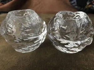 Schneeball Eis Windlicht Teelicht Kerzenhalter 2er Set. - Bild 1 von 7