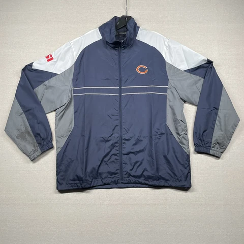 Chicago Bears Jacket Sports Illustrated Dunbrooke Large Patches Windbreaker Cover