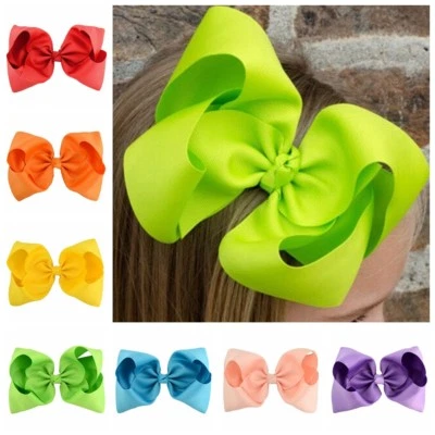 20 Piezas 6 Pulgadas Bebé Niñas Enorme Cinta de Grosgrain Boutique Lazos para el Cabello Niños Clip para el Cabello Foto 1 de 4