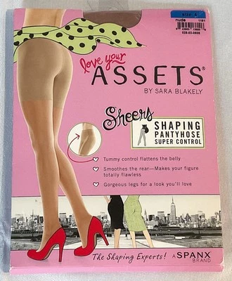 Love Your Assets SHEERS Shaping Pantyhose Super Control Size 4 NUDE New In Pkg - Image 1 of 4