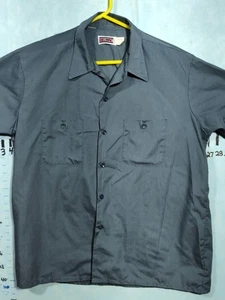 Chemise vintage Big Mac coton/polygris manches courtes 17/17,5 travail boutique - Photo 1/12