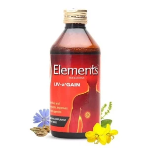 Elements Herbals Wellness Sarpunkha Kasani Haritaki Liv-A Gain 200 ml Liquid - Bild 1 von 6