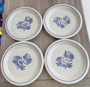 Vintage SET of 4 Pfaltzgraff Yorktowne Stoneware 6.75”Bread Plate USA (b) - Picture 1 of 13