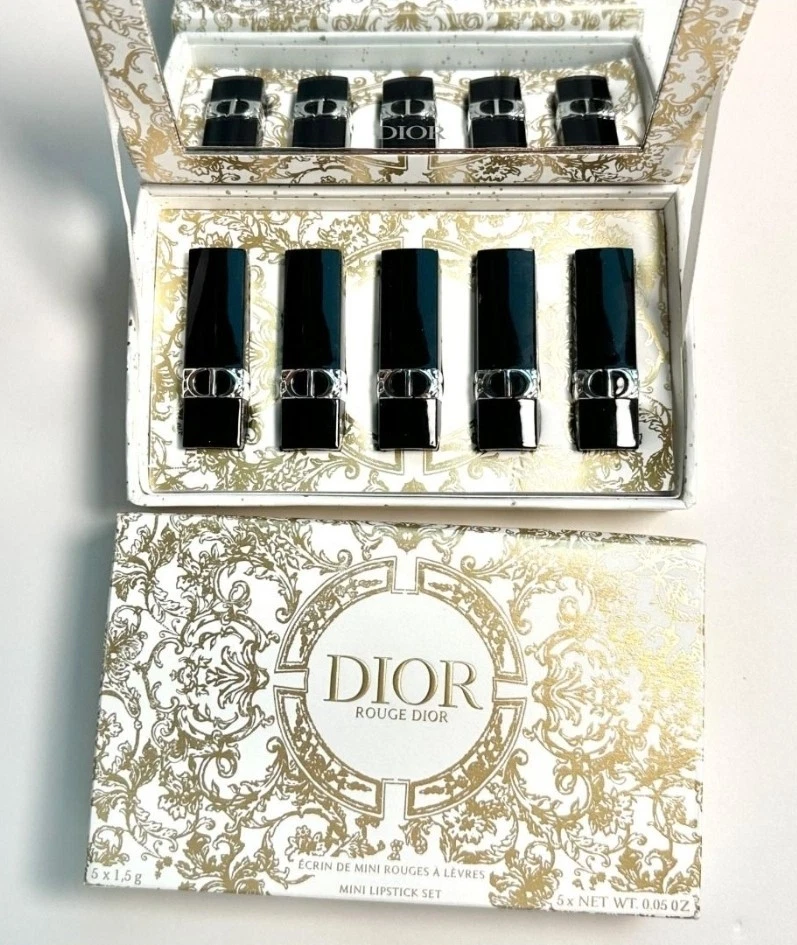 Dior Rouge Lipstick Set X5 BNIB Travel size Comes With Gift Bag. - image 1 of 4