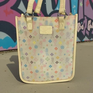 Vintage Bratz Doll Y2K 2000's Vinyl Jelly Monogram Bag Purse Tote Frosted - Bild 1 von 11