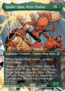 Spider-Ham, Peter Porker 0201 ~ **Borderless** Rare MTG Marvel Spider-Man - Picture 1 of 1