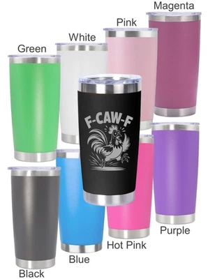 Funny F-CAW-F Chicken Coffee Mug FCAWF Chicken 20oz Tumbler Cup Gift for him her - Image 1 of 4