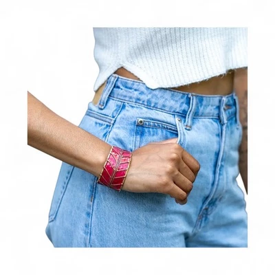 Brazalete pátina de latón rojo intenso pátina Foto 1 de 3