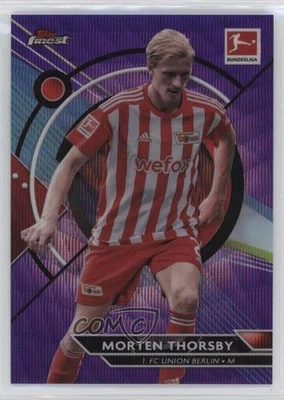 2022-23 Topps Finest Bundesliga Purple Wave Refractor /250 Morten Thorsby #22 - Image 1 of 2