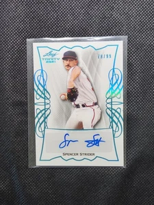 2021 Leaf Trinity - Spencer Strider #BA-SS1 Platinum /99 (AU, RC) - Picture 1 of 2