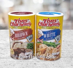 2 Tony Chachere’s Creole White & Brown Gravy Mix – 5 oz - Picture 1 of 3