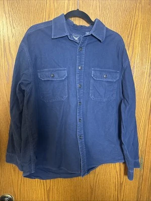 Vintage Late 80’s Arrow Workwear Chamois Button Down Men’s Large Cotton Heavy - Image 1 of 4