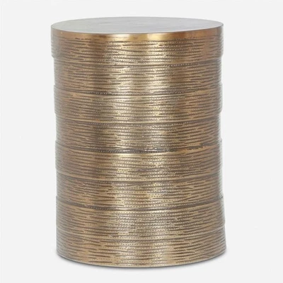 Uttermost 50015 Odin 17 X 13.5 inch Antique Brass Accent Table - Image 1 of 4