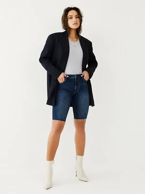 True Religion Women's Brenna Mid Rise Bermuda Shorts  Size 0  Waist 24  $119 - Image 1 of 4