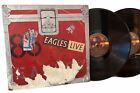 EAGLES: Live Vinyl 2LP 1980 Asylum Records VG/G (Damaged Cover - Nice Spine)