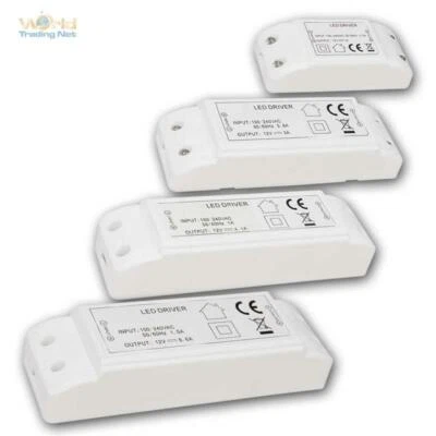 LED Transformatoren 0,5-80W 12V IP20 Trafo elektronisch für 12 Volt LEDs Treiber - Bild 1 von 4