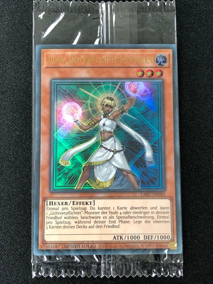 YUGIOH LUMINA LIGHTSWORN SUMMONER LOST ART LART-DE045 (GERMAN) SEALED LART-EN045 - Image 1 of 1