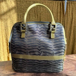 FENDI Zebra Print Pattern 2way Shoulder Bag Vintage Bag Women's Used - Picture 1 of 8