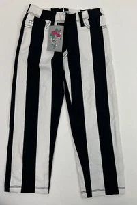 Girls Kids Flowers by Zoe Black White Chunky Stripe Pants Size 5 - Picture 1 of 7