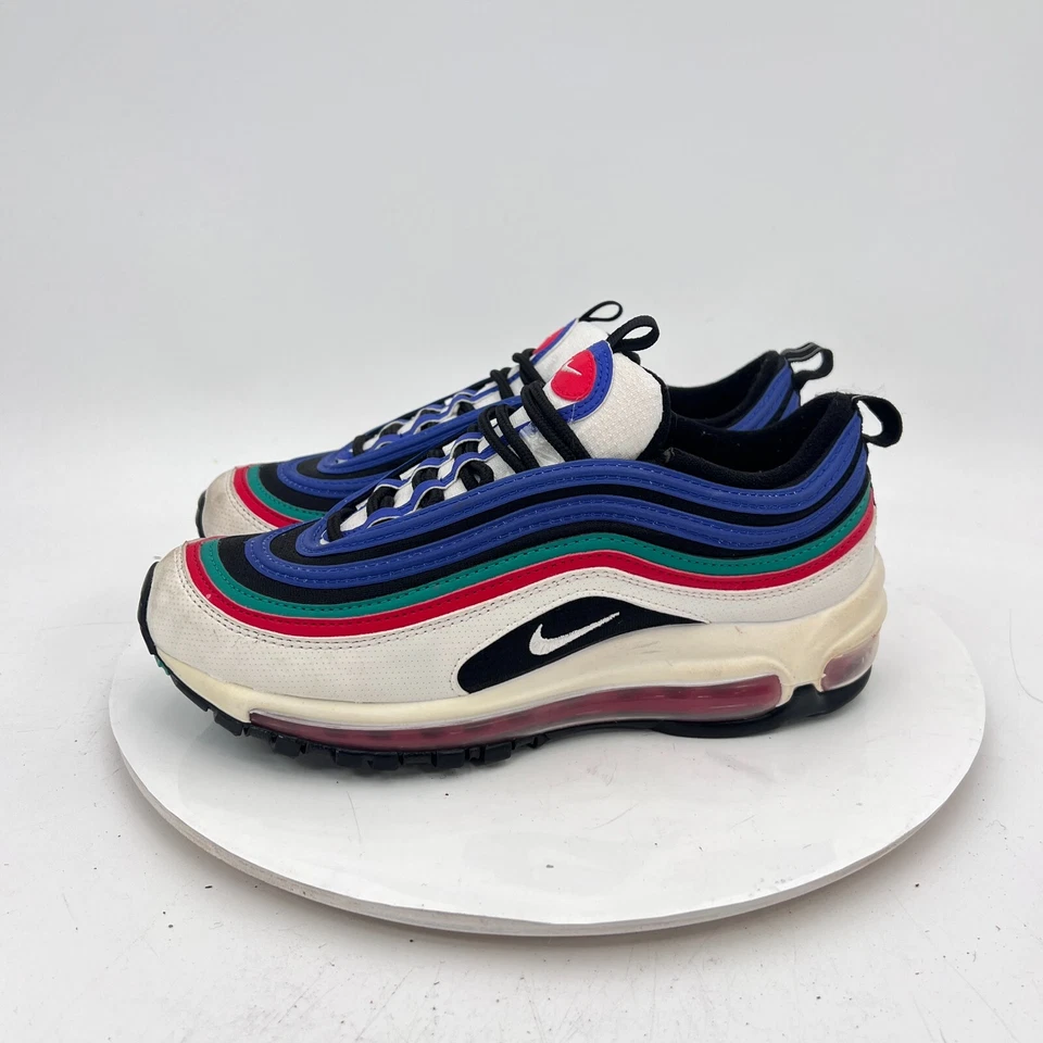 Nike Air Max 97 Juvenil Talla 5.5Y Mujeres 7 CW7013-100 Blanco Azul Verde Rojo Zapatos Foto 1 de 4