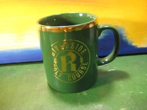 Tazza souvenir Riverside Golf Course Cambridge Springs Pennsylvania verde/oro - Foto 1 di 4